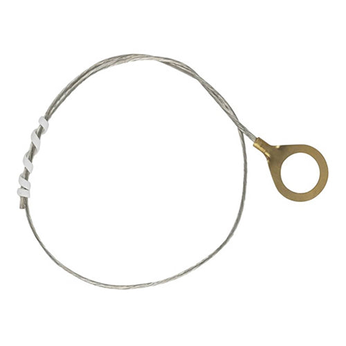 Satco 80-1965, 1/8 IP Round Ground Lug With 1 Foot 18/1 Tinned Copper Ground Wire, 10 Packs