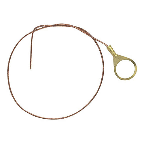 Satco 80-1966, 1/4 IP Round Ground Lug With 1 Foot 18/1 Bare Copper Ground Wire, 10 Packs