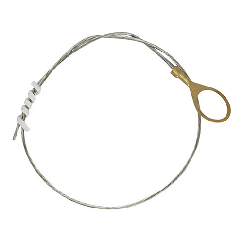 Satco 80-1967, 1/4 IP Round Ground Lug With 1 Foot 18/1 Tinned Copper Ground Wire, 10 Packs