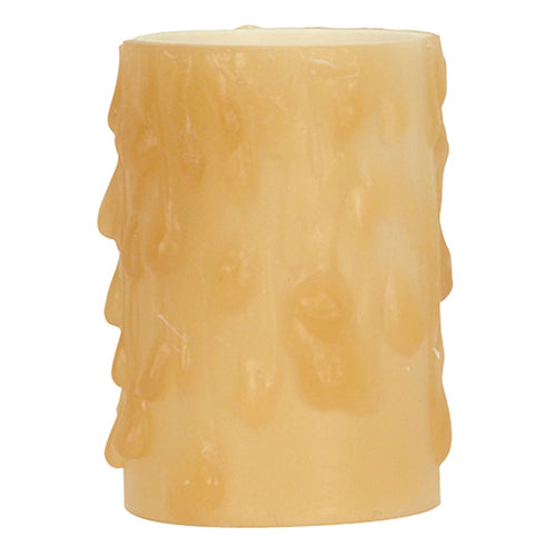 Satco 80-1974, Candle Cover with Amber Drip Bee'S Wax, Candelabra Base, 1-5/8" Height, 7/8" Inside Diameter, 1-5/32" Outside Diameter