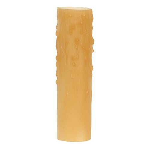 Satco 80-1976, Candle Cover with Amber Drip Bee'S Wax, Candelabra Base, 4" Height, 7/8" Inside Diameter, 1-5/32" Outside Diameter