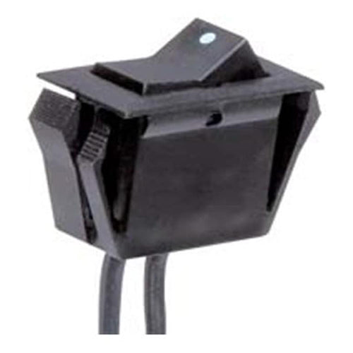 Satco 80-1980, On-Off Phenolic Rocker Switch W/Dot, Snap Bushing, Black Finish, 10 Packs