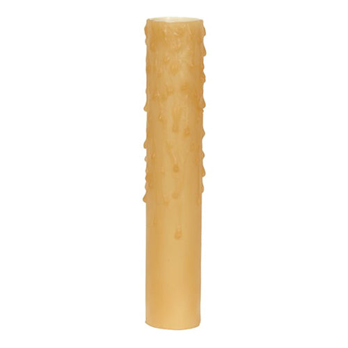 Satco 80-1988, Candle Cover with Amber Drip Bee'S Wax, Candelabra Base, 6" Height, 7/8" Inside Diameter, 1-5/32" Outside Diameter