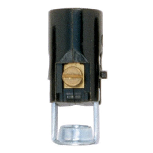 Satco 80-1996, Phenolic Candelabra Socket with Paper Liner, 1/8 IP Inside Extrusion Hickey, 75W, 10 Packs