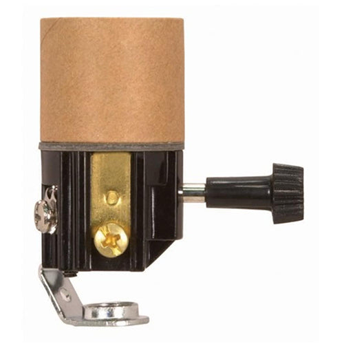 Satco 80-2034, Turn Knob Socket With Paper Liner, 1/8 IPS Cap, 250W, 250V