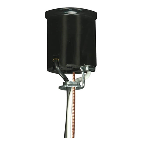 Satco 80-2036, Keyless Medium Base Lampholder w/Rim, 1/8 IPS Hickey, 660W, 250V, 10 Packs