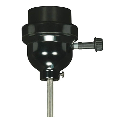 Satco 80-2065, Smooth Phenolic 3 Piece On-Off Turn Knob Socket with Leads, 1/8 IPS Cap, 660W, 250V