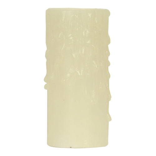 Satco 80-2082, Candle Cover with Ivory Drip Bee'S Wax, Edison Base, 3" Height, 1-1/4" Inside Diameter, 1-9/16" Outside Diameter