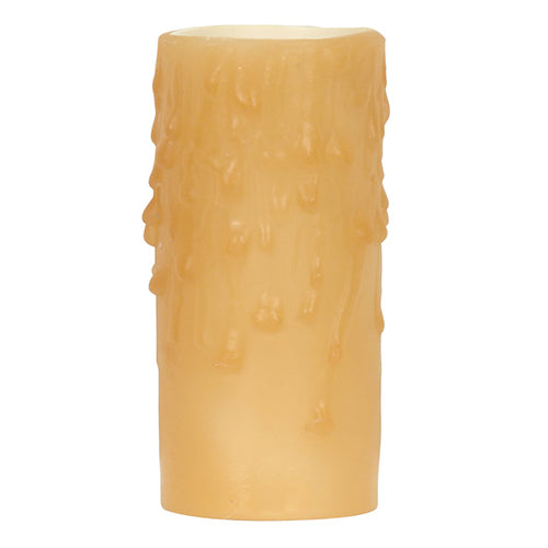 Satco 80-2086, Candle Cover with Amber Drip Bee'S Wax, Edison Base, 3" Height, 1-1/4" Inside Diameter, 1-9/16" Outside Diameter