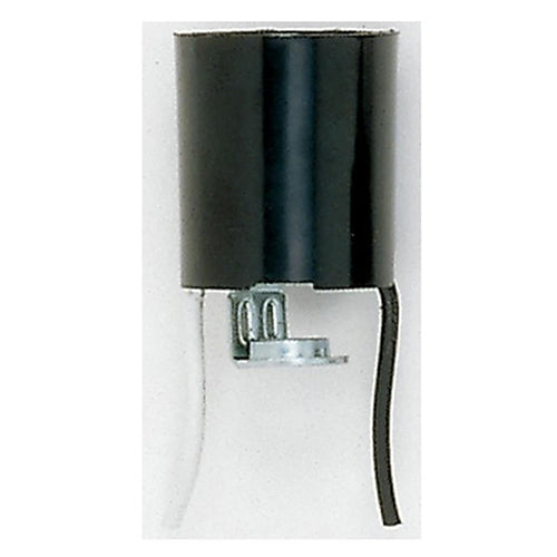 Satco 80-2096, Keyless Lampholder, 36" AWM B/W Leads 105°C, 1/8 IP Hickey, 2" Overall Height, 1-1/4" Diameter, 660W, 250V, 10 Packs