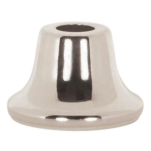Satco 80-2121, Flanged Steel Neck, 9/16" Hole, 1" Height, 13/16" Top, 1-3/8" Bottom Seats, Nickel Plated Finish, 10 Packs