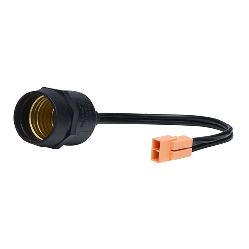 Satco 80-868, QC to E26 Socket Whip for Downlight Cans, Temp Light Adapter Cable, 5 Packs