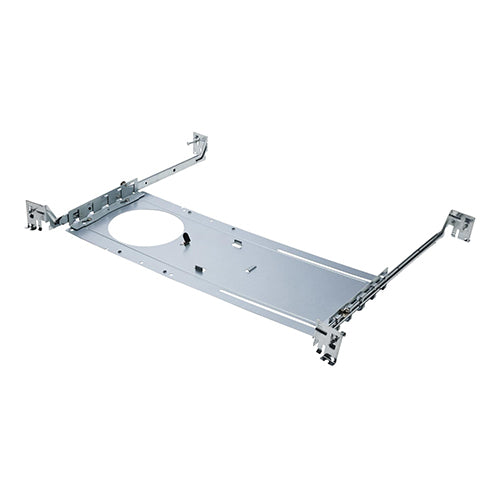Satco 80-943, New Construction Mounting Plate with Hanger Bars for T-Grid or Stud/Joist mounting of 4'' Recessed Downlights