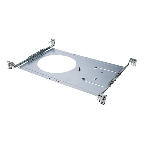 Satco 80-945, New Construction Mounting Plate with Hanger Bars for T-Grid or Stud/Joist mounting of 8'' Recessed Downlights