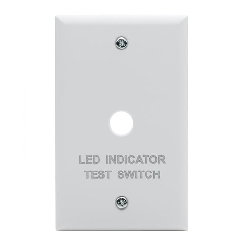 Satco 80-987, Emergency Remote Test Switch, Single Gang Plate, White Finish