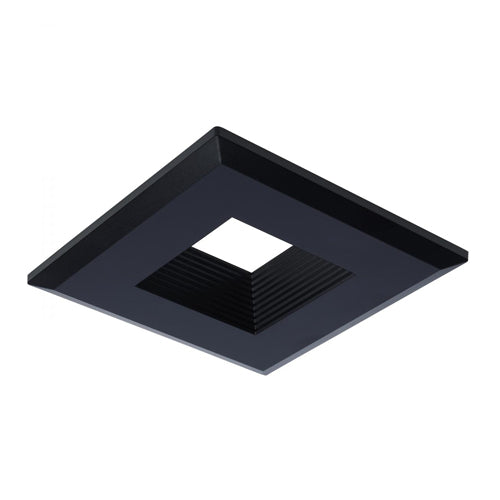 Satco 80-990, Deep Baffle Trim, 4 Inch Square, Black Finish