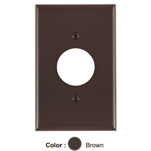 Leviton 80504, 1-Gang Single 1.406 Inch Hole Device Receptacle Wallplate, Midway Size, Thermoset, Device Mount, Brown, 4 Packs