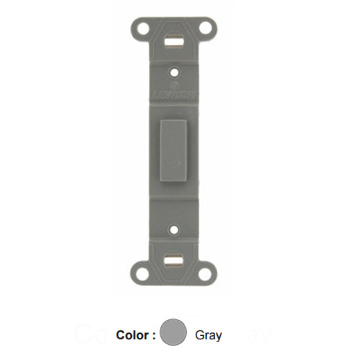 Leviton 80700-GY, Plastic Blank Toggle No Hole Wallplate Adapter, Gray