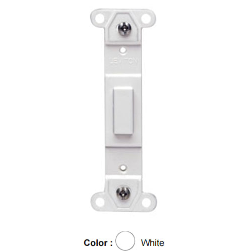 Leviton 80700-W, Plastic Blank Toggle No Hole Wallplate Adapter, White
