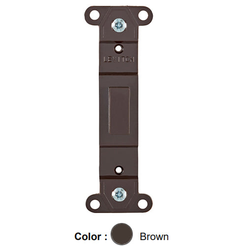Leviton 80700, Plastic Blank Toggle No Hole Wallplate Adapter, Brown