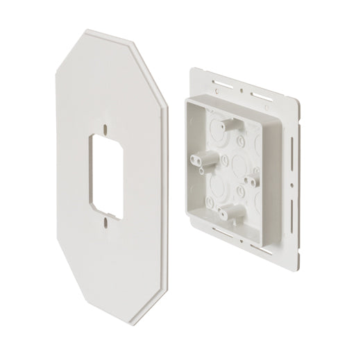 Arlington 8081FDBLGC, Siding Box Kits For Smooth Vertical Mounting of Large Fixtures on Sided Structures, with Grounding Clip, Paintable UV Rated Plastic