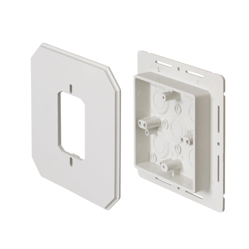 Arlington 8081FGC, Siding Box Kit For Smooth Vertical Mounting of Fixtures and Receptacles, With Flange, Grounding Clip