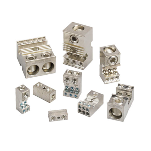Littelfuse WCL Series Wire Connector Lug Assembly, 380A Copper, 310A Aluminum, With 6 Openings Load Connection, M6 (1/4), 600V, WCL007