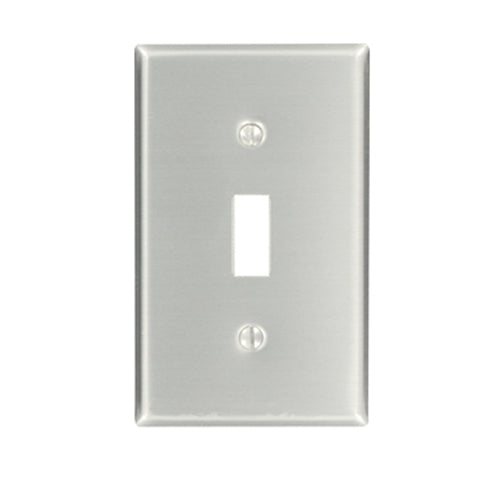Leviton 83001, 1-Gang Toggle Device Switch Wallplate, Standard Size, Device Mount, Aluminum, 2 Packs