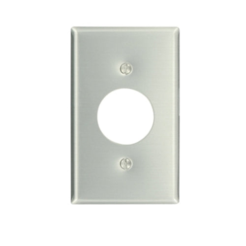 Leviton 83004, 1-Gang Single 1.406 Inch Hole Device Receptacle Wallplate, Standard Size, Device Mount, Aluminum, 2 Packs