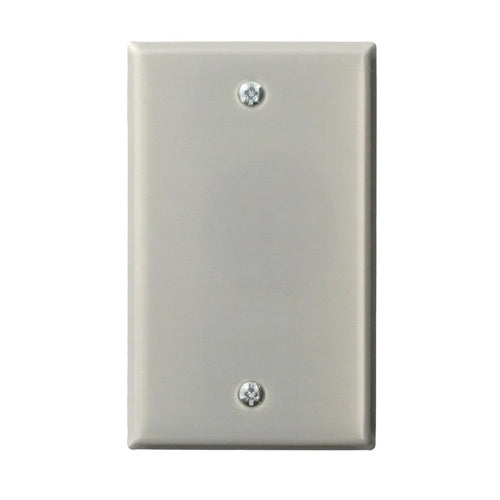 Leviton 83014-EXT, 1-Gang No Device Blank Wallplate with Gasket, Standard Size, Box Mount, Aluminum, 2 Packs