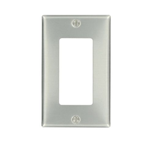 Leviton 83401, 1-Gang Decora/GFCI Device Decora Wallplate, Standard Size, Device Mount, Aluminum