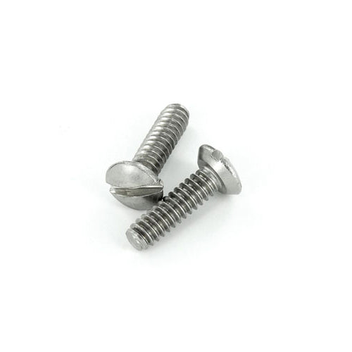 Leviton 84000-PRT, Oval Head Milled Slot Replacement Wallplate Screws, 1/2'' Long 6-32 Thread, Stainless Steel, 100 Packs