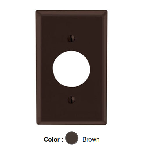 Leviton 85004, 1-Gang Single 1.406 Inch Hole Device Receptacle Wallplate, Standard Size, Thermoset, Device Mount, Brown, 5 Packs