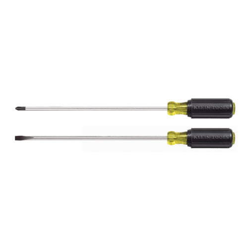 Klein Tools 85072, Screwdriver Set, Long Blade Slotted and Phillips, 2-Piece