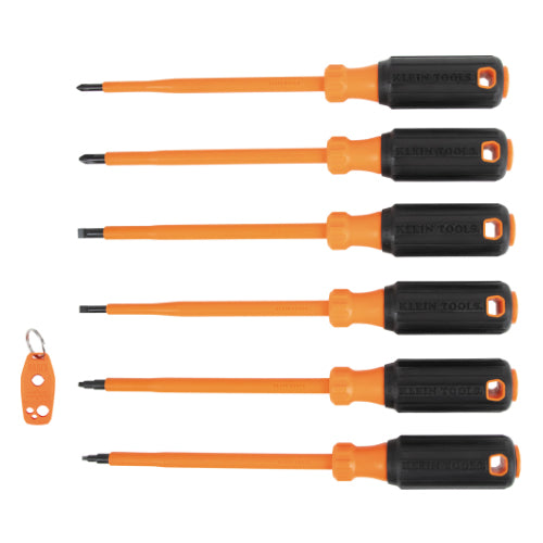 Klein Tools 85077INSR, Insulated Screwdriver Set Plus Magnetizer, 7-Piece