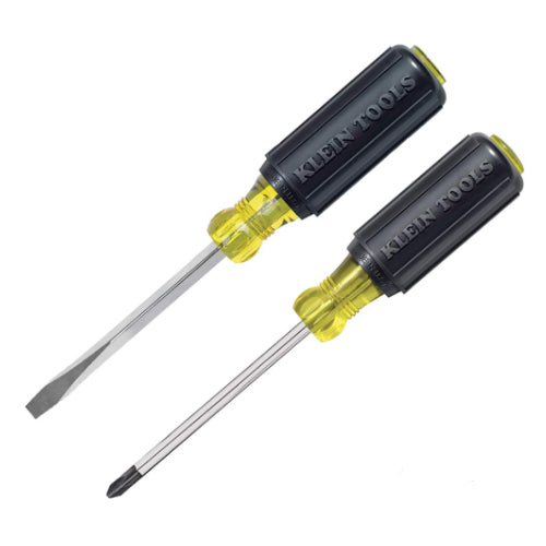 Klein Tools 85442, Screwdriver Set, 1/4 Keystone and #2 Phillips, Cushion-Grip, 2-Piece