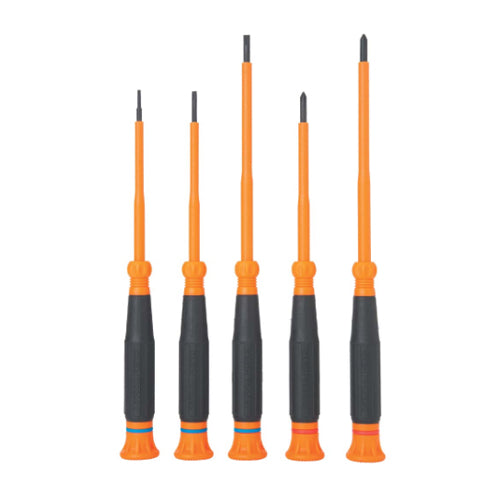 Klein Tools 85615INS, Insulated Precision Screwdriver Set, 5-Piece