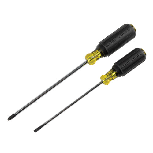 Klein Tools 85742, Screwdriver Set, 3/16 Cabinet and #2 Phillips, Cushion-Grip, 2-Piece