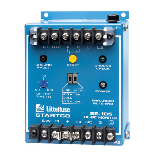 Littelfuse SE-107, SE-105/SE-107 Series, Ground-Fault Ground-Check Monitor, 120VAC, Fail-safe only