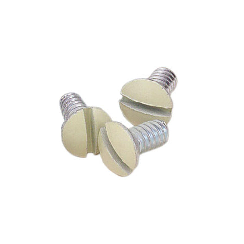 Leviton 86500-PRT, Oval Head Milled Slot Replacement Wallplate Screws, 7/8'' Long 6-32 Thread, Ivory, 50 Packs