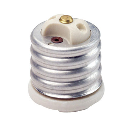 Leviton 8681, Glazed Porcelain Lampholder, Mogul-Medium Base, One-Piece, Adapters and Extensions, Incandescent, To Be Used in Porcelain Sockets Only, White