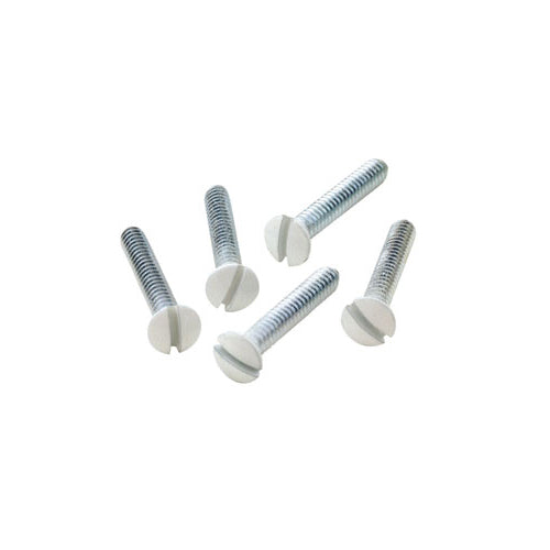 Leviton 78500-PRT, Oval Head Milled Slot Replacement Wallplate Screws, 7/8'' Long 6-32 Thread, Light Almond, 50 Packs
