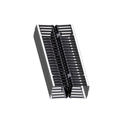 Leviton 8980L-VFR, Vertical Front and Rear Cable Management, 8'' Channel x 80'' Long, Black Hinge Cover