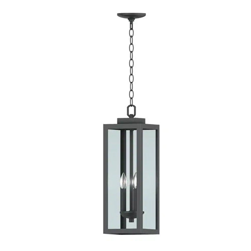 Votatec VO-12151LA-CG-CH, LED Wall Light, Rio Collection, Large, 60W, 3xE12, Black, Clear Glass, Steel, UP Install, With Chain
