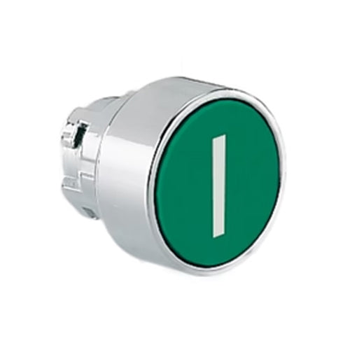 Lovato 8LM2TB1113, Pushbutton Actuator, Spring Return with "I" Symbol, Ø22mm 8LM Series Metal, Flush, Green