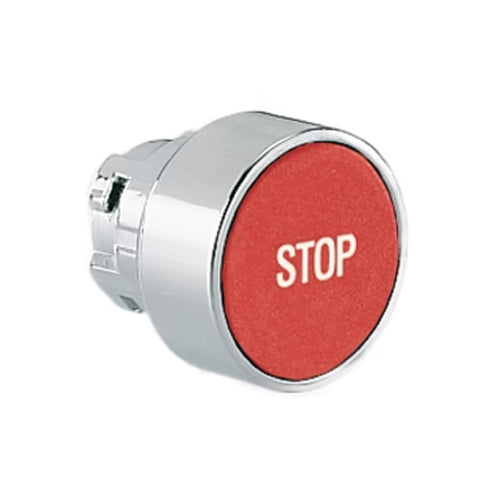 Lovato 8LM2TB1134, Pushbutton Actuator, Spring Return with "STOP" Symbol, Ø22mm 8LM Series Metal, Flush, Red