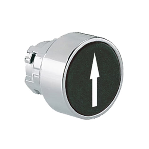 Lovato 8LM2TB1152, Pushbutton Actuator, Spring Return with Arrow (Up/Down) Symbol, Ø22mm 8LM Series Metal, Flush, Black