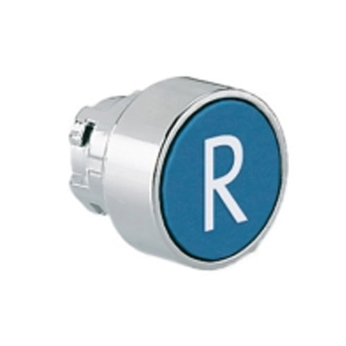 Lovato 8LM2TB1176, Pushbutton Actuator, Spring Return with "R" Symbol, Ø22mm 8LM Series Metal, Flush, Blue