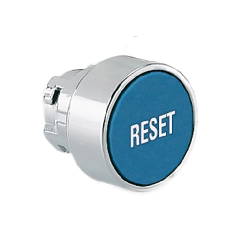 Lovato 8LM2TB1196, Pushbutton Actuator, Spring Return with "RESET" Symbol, Ø22mm 8LM Series Metal, Flush, Blue