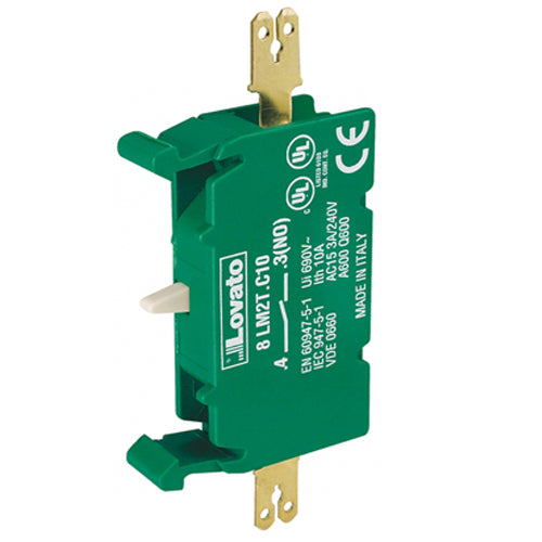 Lovato 8LM2TCF10, Contact Element, Ø22mm 8LM Series Metal, Normally Open, Faston Termination